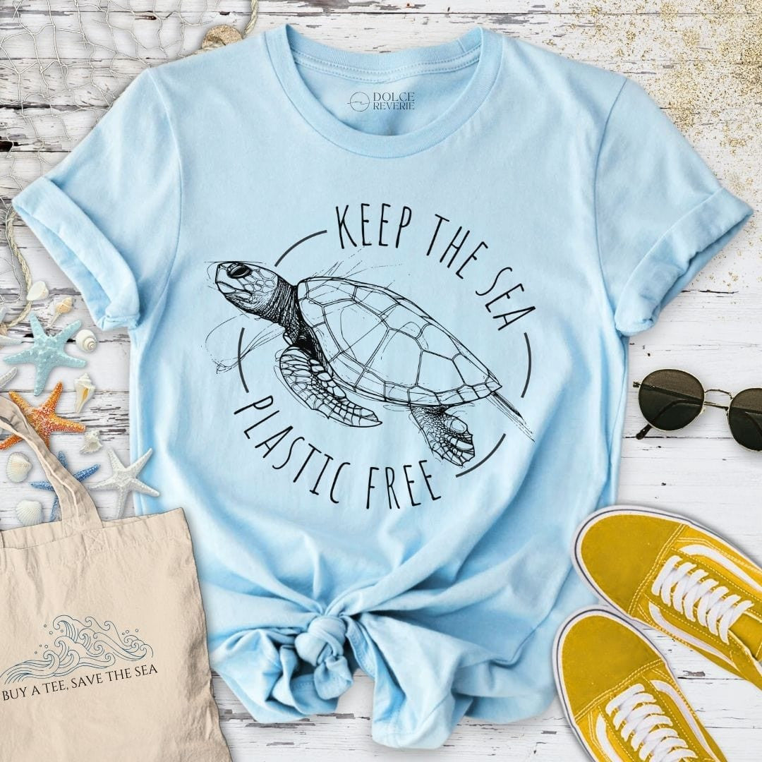 Plastic Free T-Shirt - Ocean Graphic Tee - Gift for Ocean Lovers - Unisex