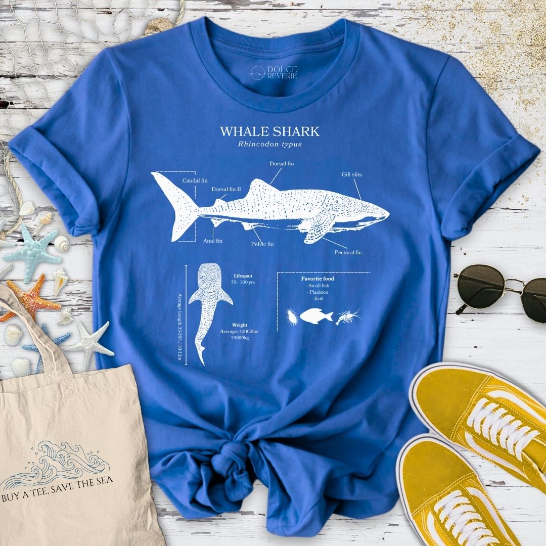 Whale Shark Anatomy T-Shirt - Ocean Graphic Tee - Gift for Ocean Lovers - Unisex