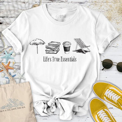 Life's True Essentials T-Shirt - Ocean Graphic Tee - Gift for Ocean Lovers - Unisex