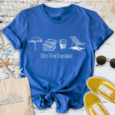 Life's True Essentials T-Shirt - Ocean Graphic Tee - Gift for Ocean Lovers - Unisex