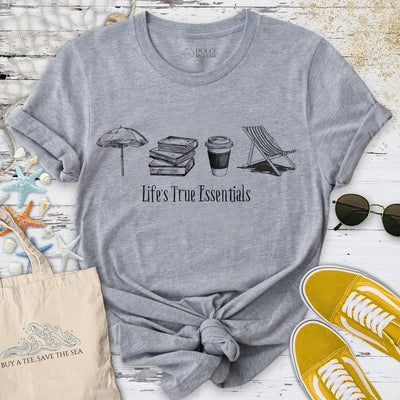 Life's True Essentials T-Shirt - Ocean Graphic Tee - Gift for Ocean Lovers - Unisex