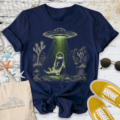 Otter UFO T-Shirt - Ocean Graphic Tee - Gift for Ocean Lovers - Unisex