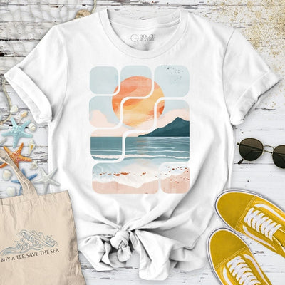 Abstract Seascape T-Shirt - Ocean Graphic Tee - Gift for Ocean Lovers - Unisex