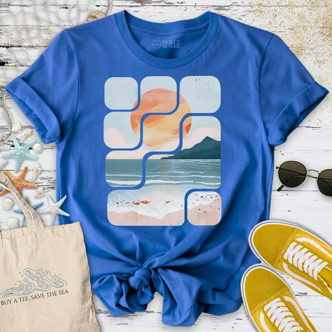 Abstract Seascape T-Shirt - Ocean Graphic Tee - Gift for Ocean Lovers - Unisex