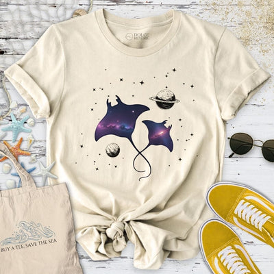 Cosmic Manta Rays T-Shirt - Ocean Graphic Tee - Gift for Ocean Lovers - Unisex