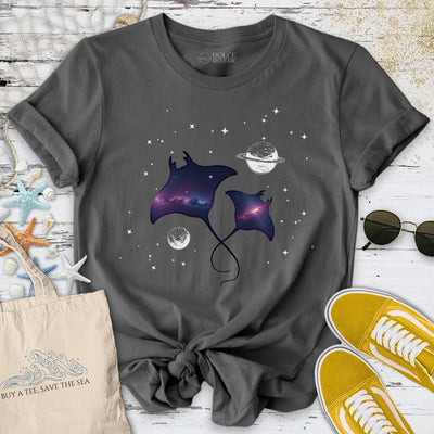 Cosmic Manta Rays T-Shirt - Ocean Graphic Tee - Gift for Ocean Lovers - Unisex