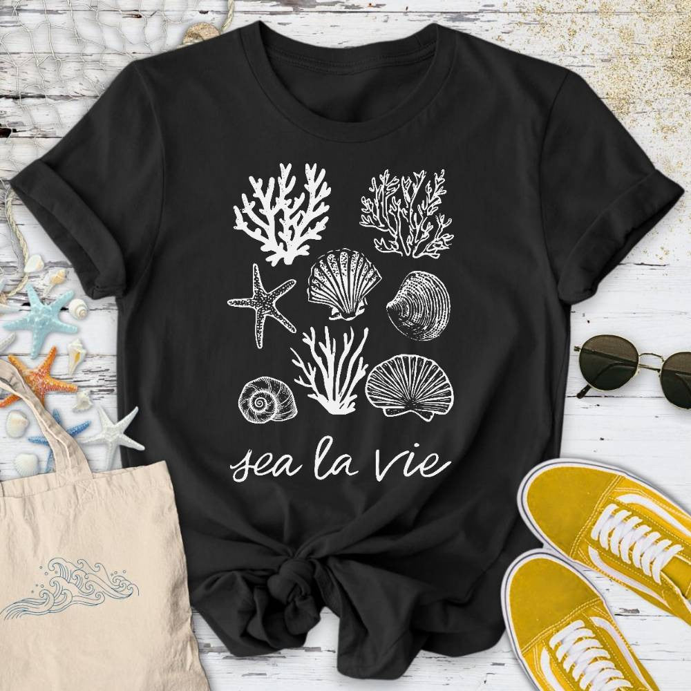 Sea La Vie T-Shirt - Ocean Graphic Tee - Gift for Ocean Lovers - Unisex