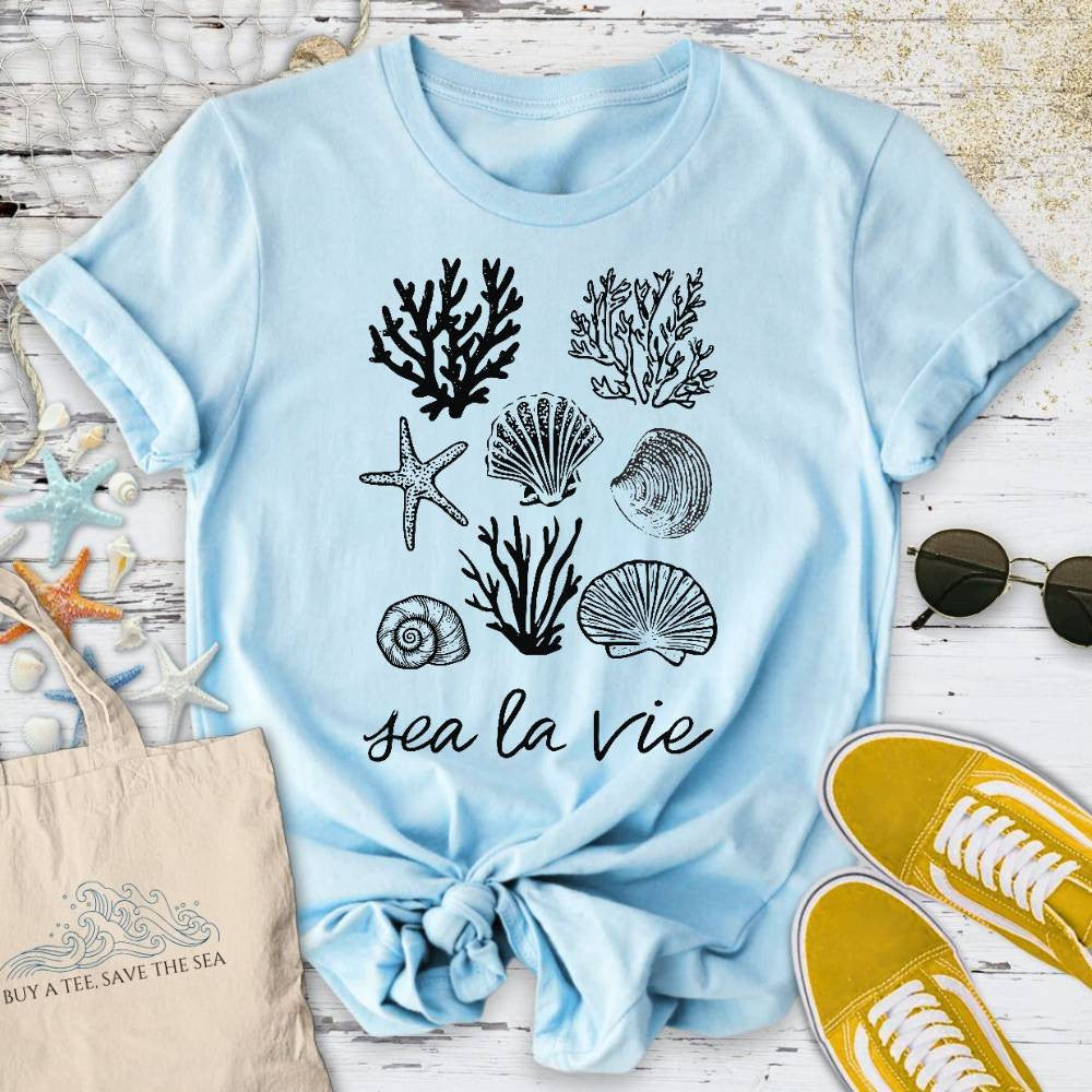 Sea La Vie T-Shirt - Ocean Graphic Tee - Gift for Ocean Lovers - Unisex