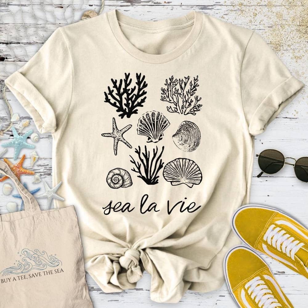 Sea La Vie T-Shirt - Ocean Graphic Tee - Gift for Ocean Lovers - Unisex
