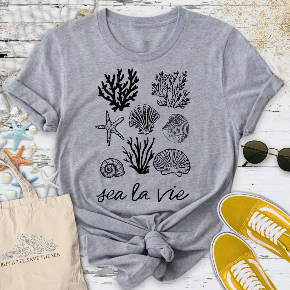 Sea La Vie T-Shirt - Ocean Graphic Tee - Gift for Ocean Lovers - Unisex