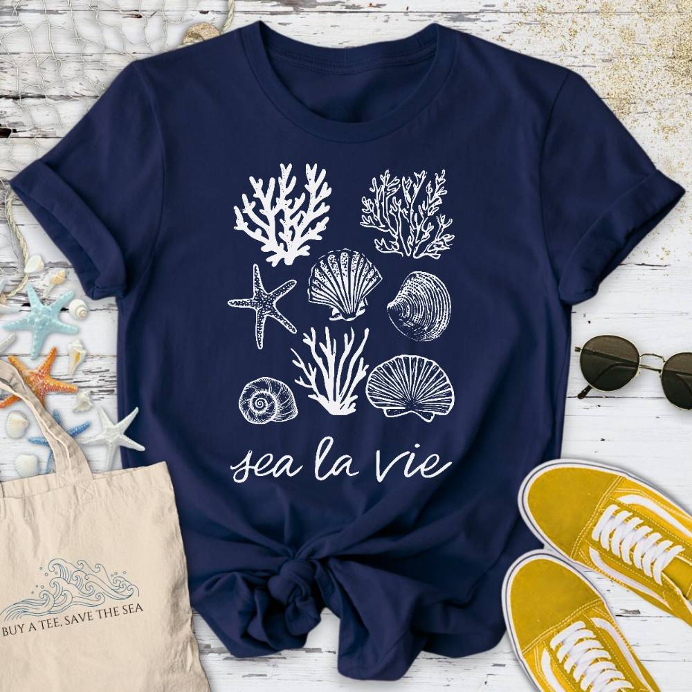Sea La Vie T-Shirt - Ocean Graphic Tee - Gift for Ocean Lovers - Unisex