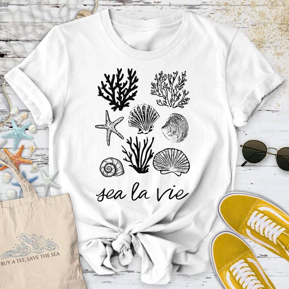 Sea La Vie T-Shirt - Ocean Graphic Tee - Gift for Ocean Lovers - Unisex