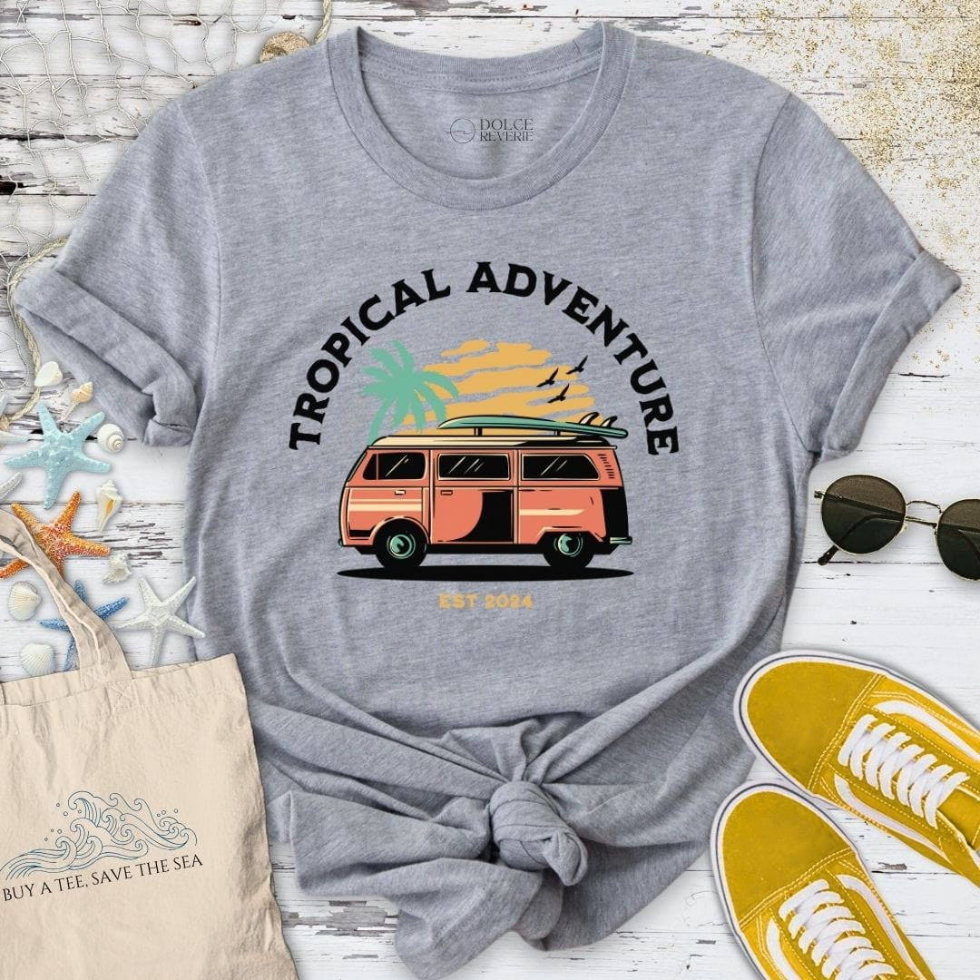Tropical Adventure T-Shirt - Ocean Graphic Tee - Gift for Ocean Lovers - Unisex