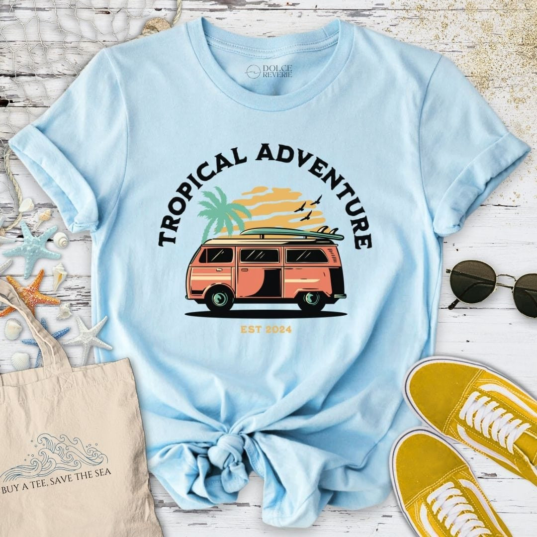 Tropical Adventure T-Shirt - Ocean Graphic Tee - Gift for Ocean Lovers - Unisex