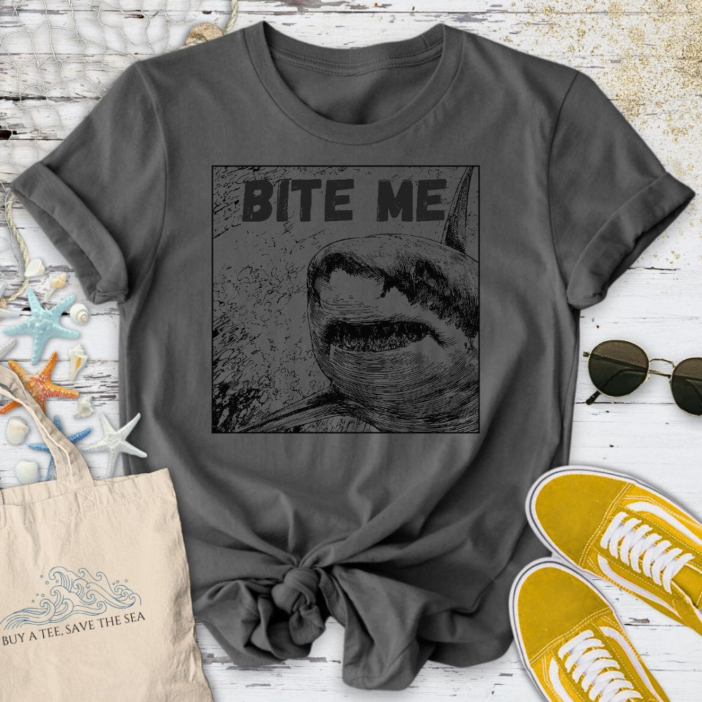 Bite Me Shark T-Shirt - Ocean Graphic Tee - Gift for Ocean Lovers - Unisex