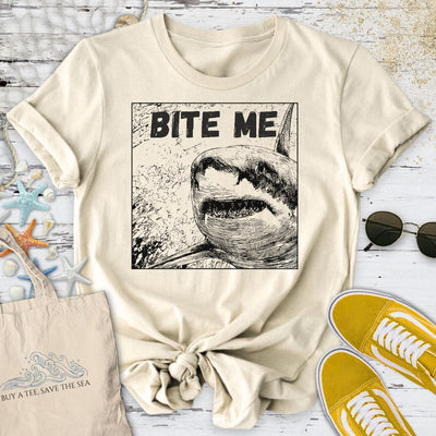 Bite Me Shark T-Shirt - Ocean Graphic Tee - Gift for Ocean Lovers - Unisex