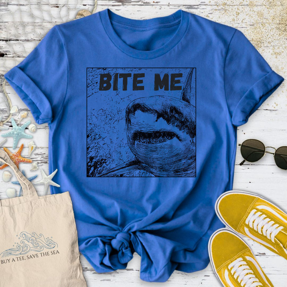 Bite Me Shark T-Shirt - Ocean Graphic Tee - Gift for Ocean Lovers - Unisex