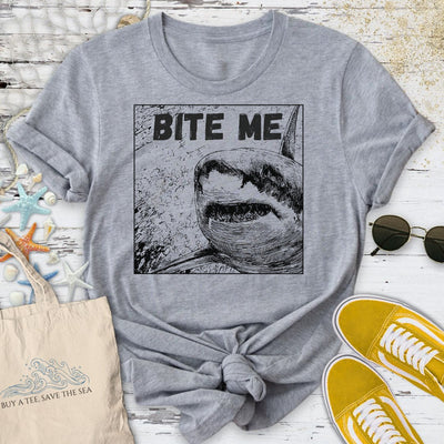 Bite Me Shark T-Shirt - Ocean Graphic Tee - Gift for Ocean Lovers - Unisex