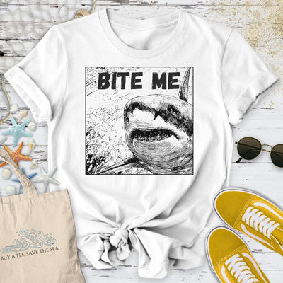 Bite Me Shark T-Shirt - Ocean Graphic Tee - Gift for Ocean Lovers - Unisex