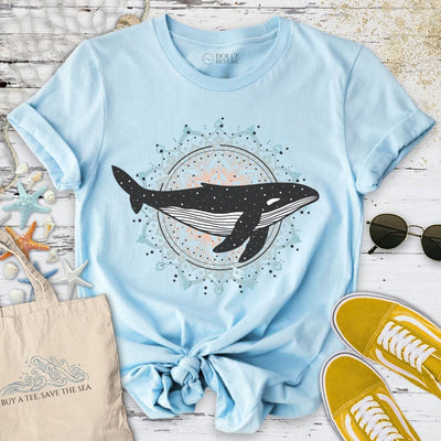 Mandala Whale T-Shirt - Ocean Graphic Tee - Gift for Ocean Lovers - Unisex