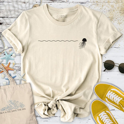 Jellyfish Trail T-Shirt - Ocean Graphic Tee - Gift for Ocean Lovers - Unisex