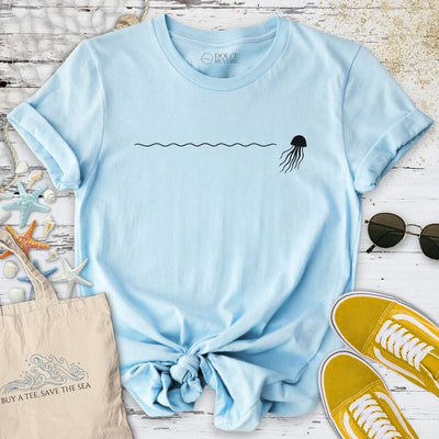 Jellyfish Trail T-Shirt - Ocean Graphic Tee - Gift for Ocean Lovers - Unisex