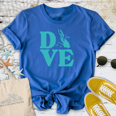 Dive T-Shirt - Ocean Graphic Tee - Gift for Ocean Lovers - Unisex