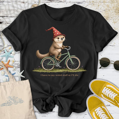 Weird Stuff Or I'll Die Otter T-Shirt - Ocean Graphic Tee - Gift for Ocean Lovers - Unisex