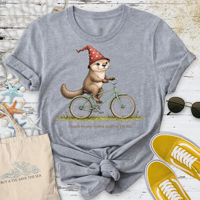 Weird Stuff Or I'll Die Otter T-Shirt - Ocean Graphic Tee - Gift for Ocean Lovers - Unisex