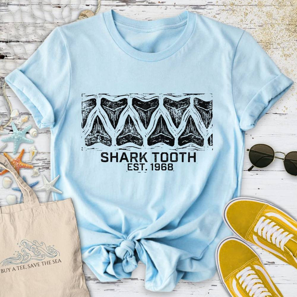 Shark Tooth T-Shirt - Ocean Graphic Tee - Gift for Ocean Lovers - Unisex