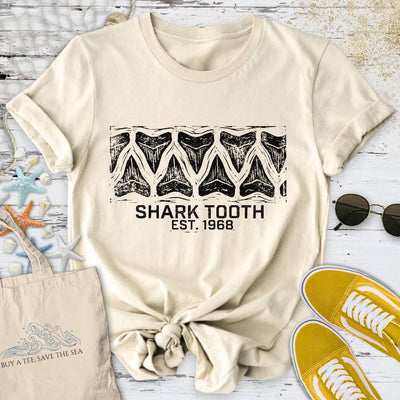 Shark Tooth T-Shirt - Ocean Graphic Tee - Gift for Ocean Lovers - Unisex