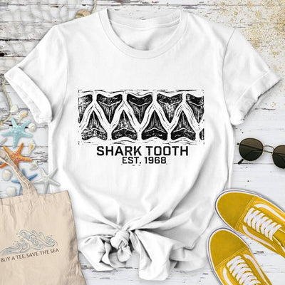 Shark Tooth T-Shirt - Ocean Graphic Tee - Gift for Ocean Lovers - Unisex