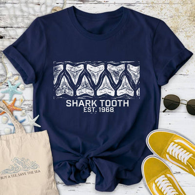 Shark Tooth T-Shirt - Ocean Graphic Tee - Gift for Ocean Lovers - Unisex