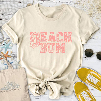 Beach Bum Tropical T-Shirt - Ocean Graphic Tee - Gift for Ocean Lovers - Unisex