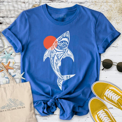 Tribal Shark T-Shirt - Ocean Graphic Tee - Gift for Ocean Lovers - Unisex