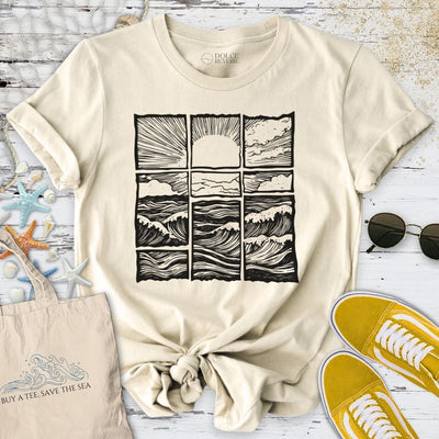 Ocean Horizon Sunrise T-Shirt - Graphic Tee - Gift for Ocean Lovers - Unisex
