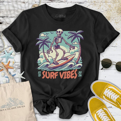 Surf Vibes T-Shirt - Ocean Graphic Tee - Gift for Ocean Lovers - Unisex