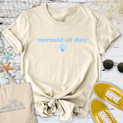 Mermaid Off Duty T-Shirt - Ocean Graphic Tee - Gift for Ocean Lovers - Unisex