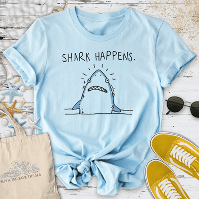 Shark Happens T-Shirt - Ocean Graphic Tee - Gift for Ocean Lovers - Unisex