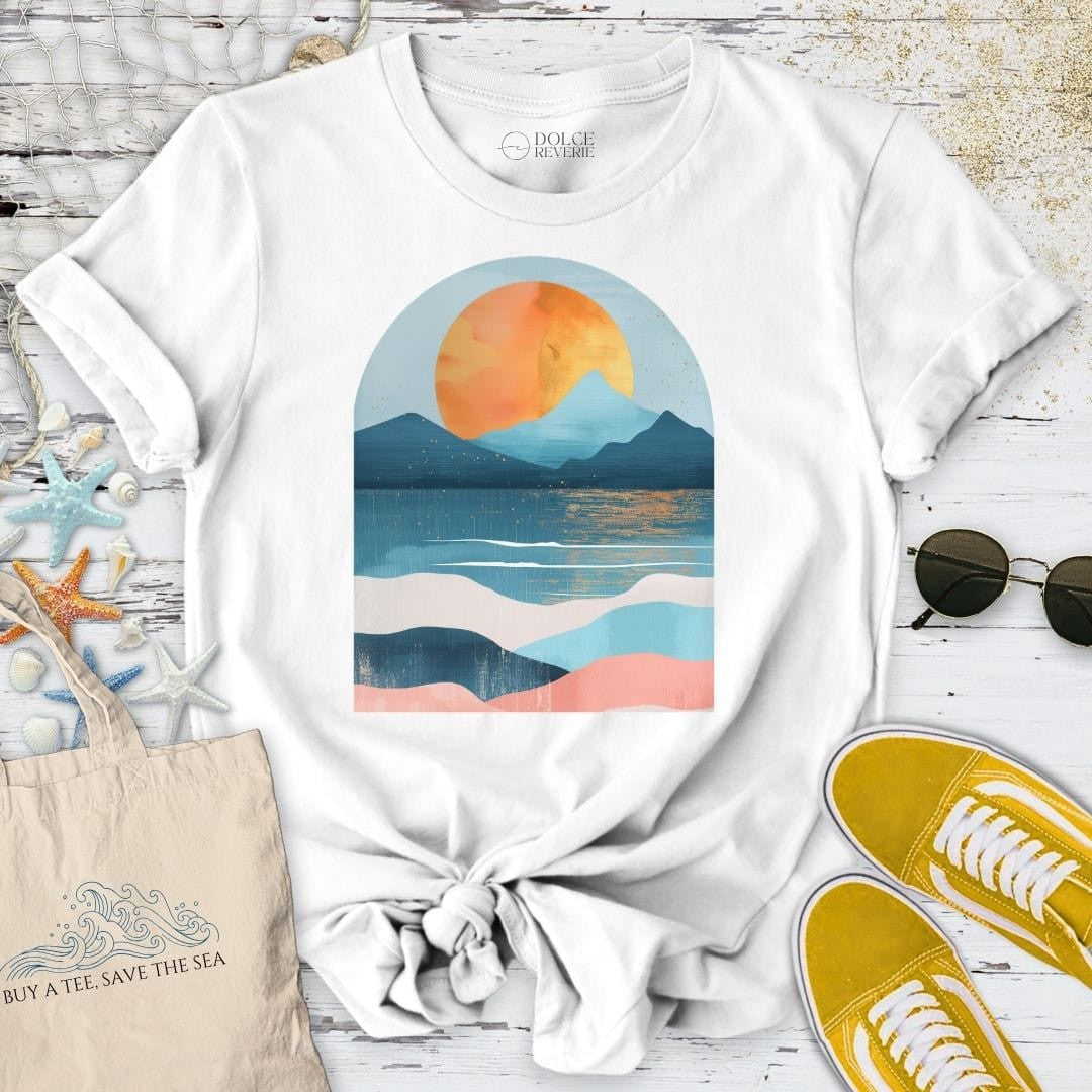 Abstract Seascape II T-Shirt - Ocean Graphic Tee - Gift for Ocean Lovers - Unisex