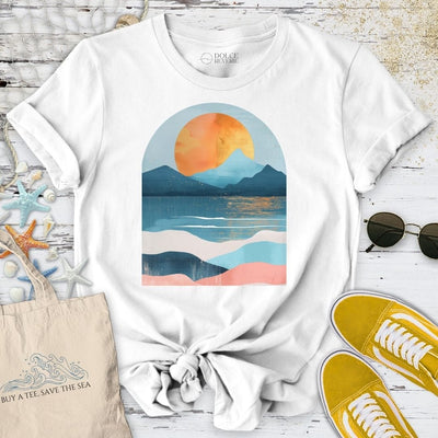 Abstract Seascape II T-Shirt - Ocean Graphic Tee - Gift for Ocean Lovers - Unisex