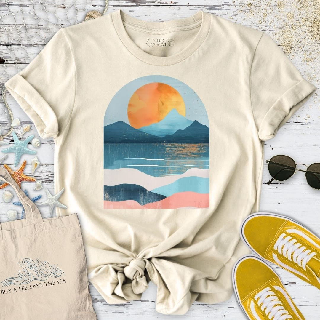 Abstract Seascape II T-Shirt - Ocean Graphic Tee - Gift for Ocean Lovers - Unisex