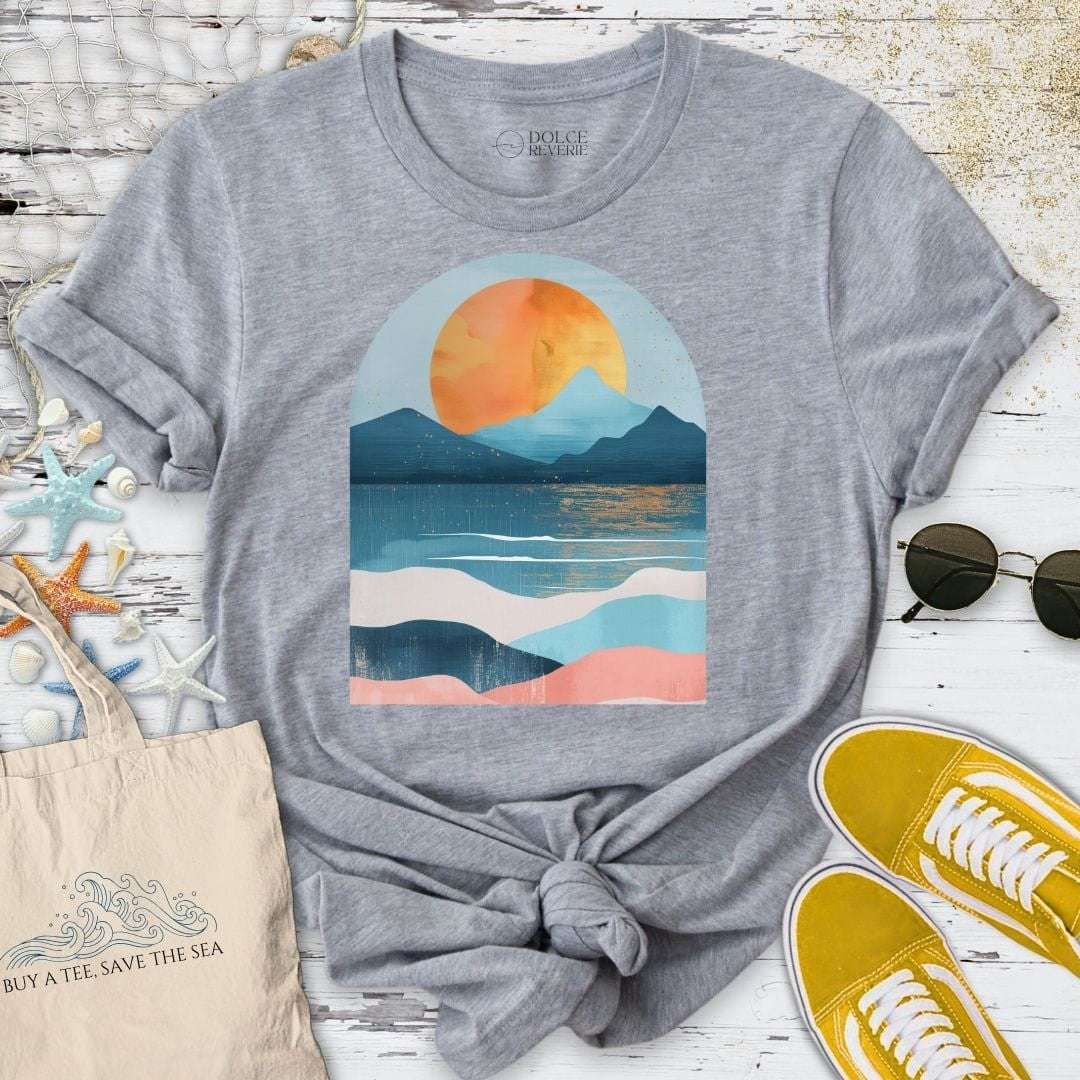 Abstract Seascape II T-Shirt - Ocean Graphic Tee - Gift for Ocean Lovers - Unisex