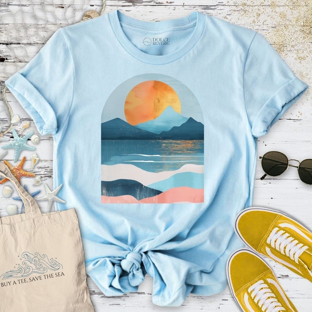 Abstract Seascape II T-Shirt - Ocean Graphic Tee - Gift for Ocean Lovers - Unisex