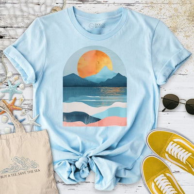 Abstract Seascape II T-Shirt - Ocean Graphic Tee - Gift for Ocean Lovers - Unisex