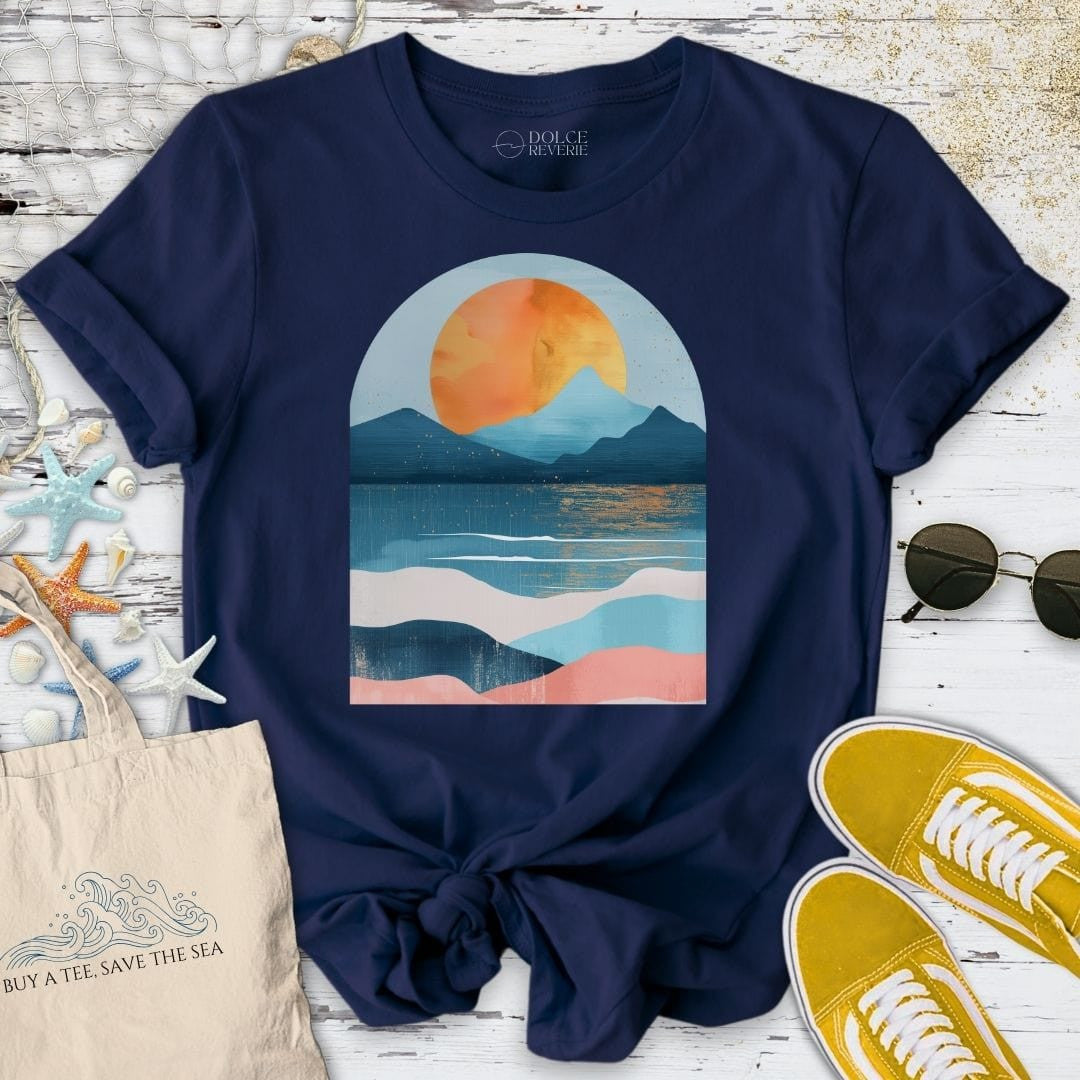 Abstract Seascape II T-Shirt - Ocean Graphic Tee - Gift for Ocean Lovers - Unisex
