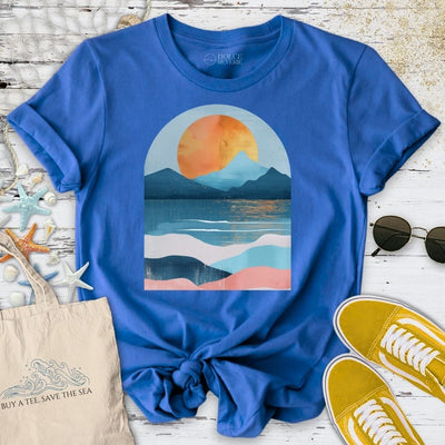 Abstract Seascape II T-Shirt - Ocean Graphic Tee - Gift for Ocean Lovers - Unisex