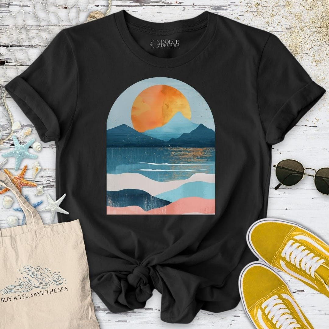 Abstract Seascape II T-Shirt - Ocean Graphic Tee - Gift for Ocean Lovers - Unisex