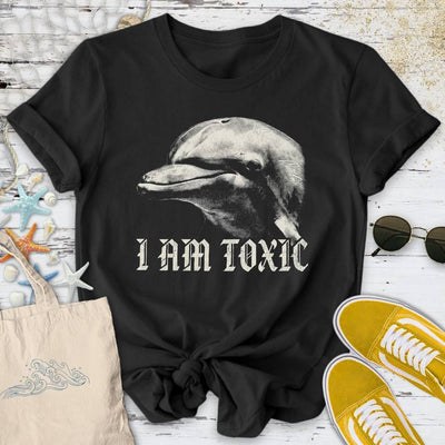 Toxic Dolphin T-Shirt - Ocean Graphic Tee - Gift for Ocean Lovers - Unisex