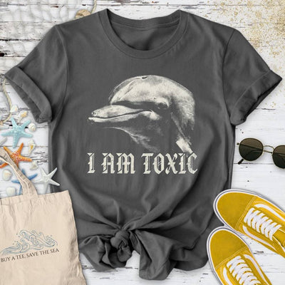 Toxic Dolphin T-Shirt - Ocean Graphic Tee - Gift for Ocean Lovers - Unisex